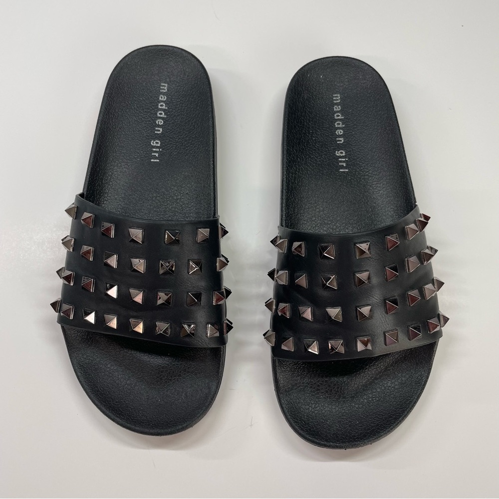 Madden Girl Black Studded Sandals